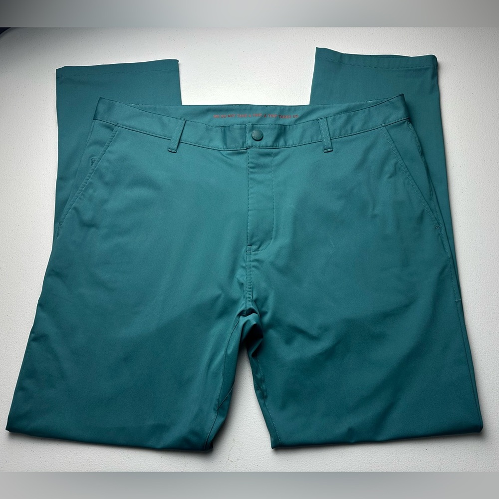 Rhone Pants Men 38x32 Blue Commuter 5 Pocket Chino Straight Trousers